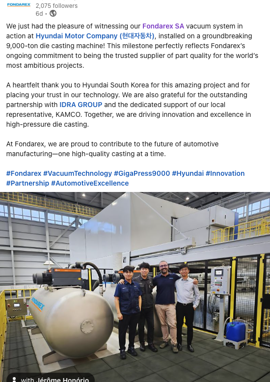 6/18/2025 GigaPress 9000 t, South Korea